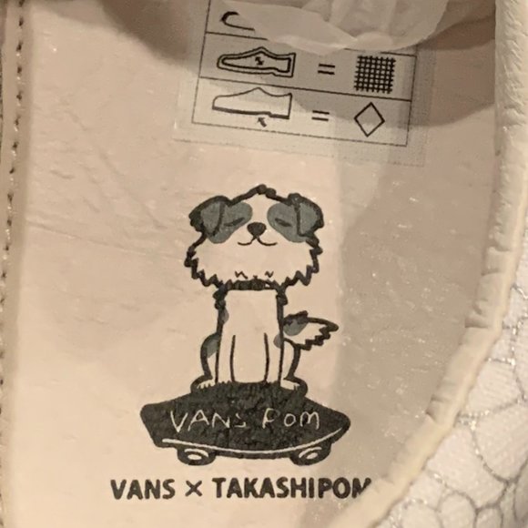 NIB VANS x TAKASHIPOM Classic Slip On LX (Flower) Silver Line Sneaker - Picture 8 of 12